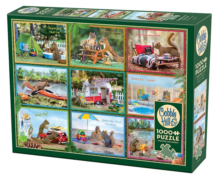 1000 Piece Jigsaw Puzzle - Squirrels on Vacation | Cobble Hill
