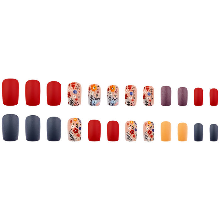 12 Sizes-24 Pcs Press On Nails DY1649-B7