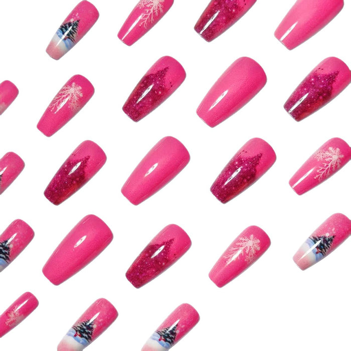 12 Sizes-24 Pcs Press On Nails W-304
