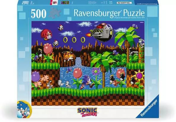 ravensburger 500 piece jigsaw puzzle box image of sonic the hedgehog