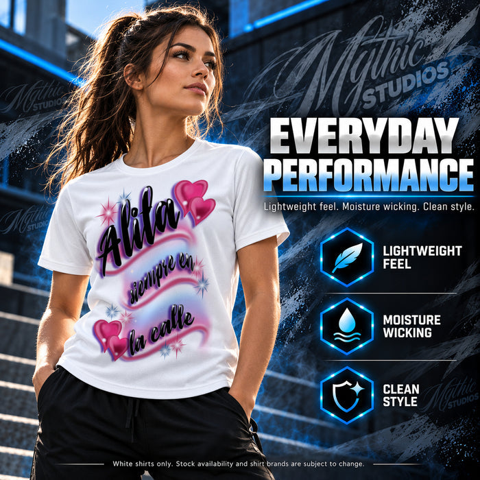 Custom Hearts Name T-Shirt by Mythic Airbrush, additional product image 5