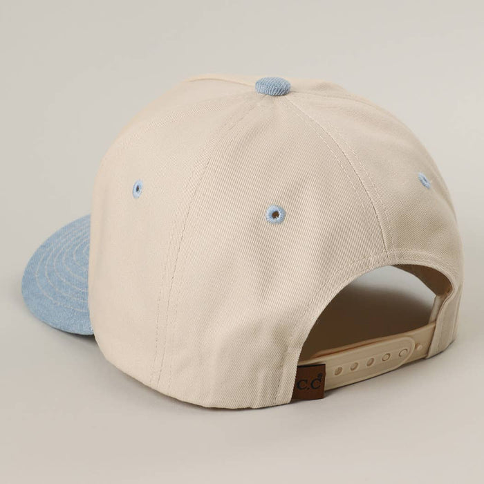 AMEN Embroidery Two-Tone Trucker Hat: WHITE CAMO / One Size