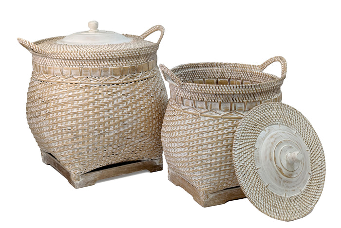Baskets with Lids, S/2