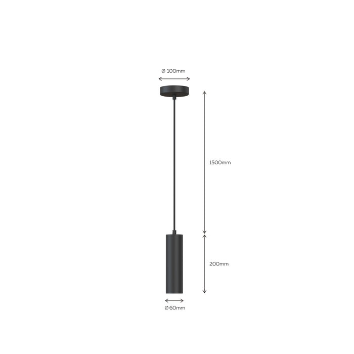 Calex Pendel 1 Light - GU10 - Black