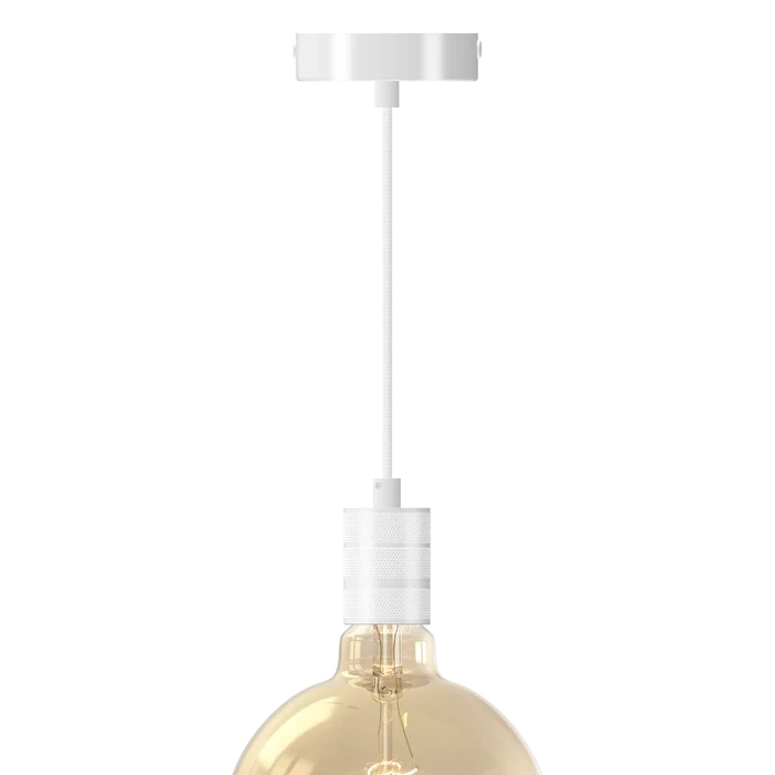 Calex Retro Pendant - E27 - 150cm - White