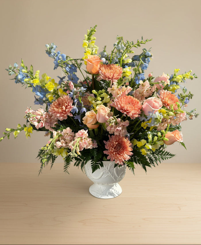 Colorful Pastels Sympathy Basket