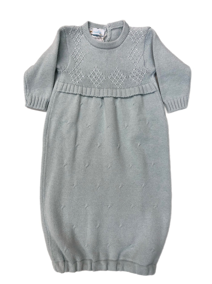 Cuclie Blue Argyle Sweater Daygown