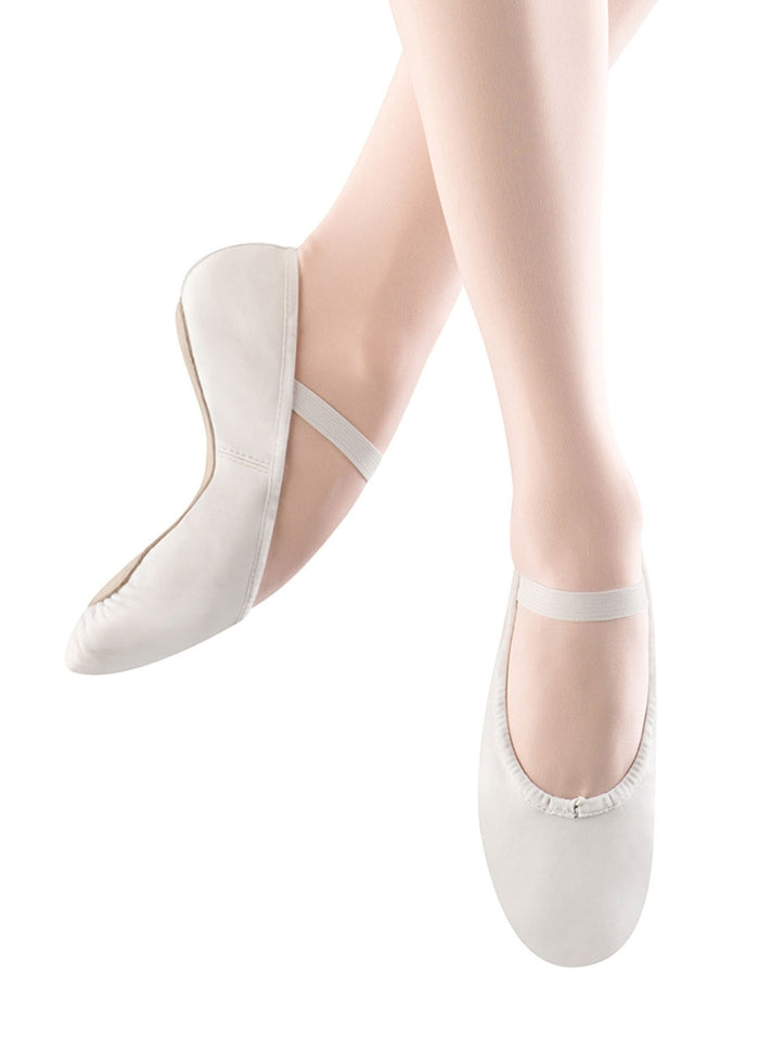 Dansoft Youth Full Sole Leather Ballet Shoes (White)