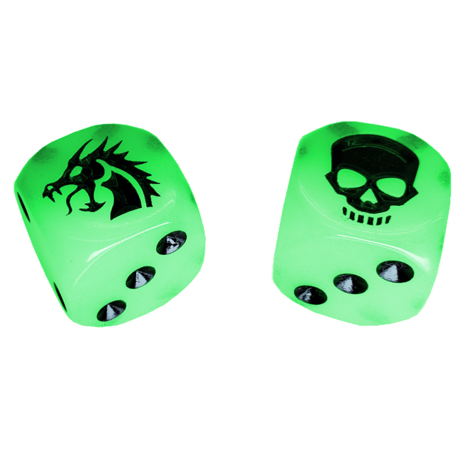 Dragon & Skull Dice Pack (Glow-in-the-dark)