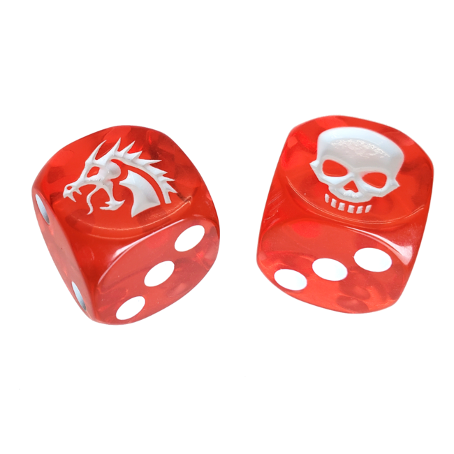 Dragon & Skull Dice Pack (Red Translucent)