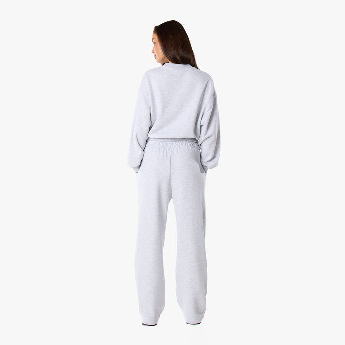 Essential Logo Open Hem Jogger | Grey Marl