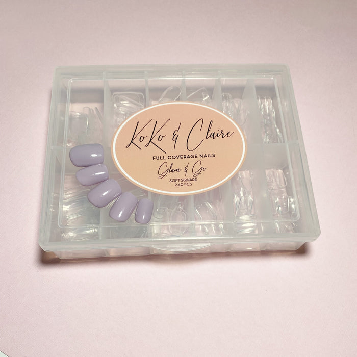 Glam & Go Full Coverage Nails - Soft Square | Koko & Claire