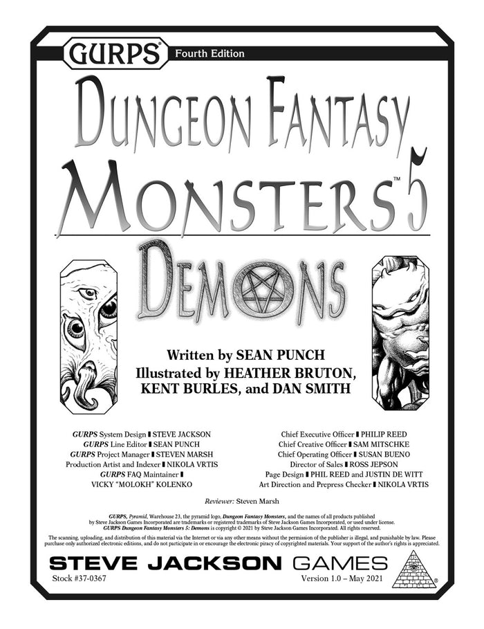GURPS Dungeon Fantasy Monsters 5: Demons