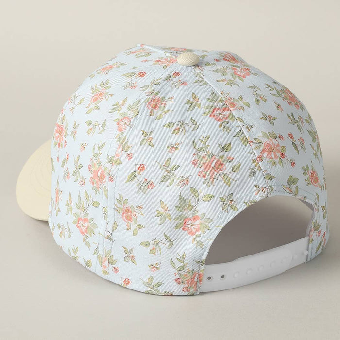 HONEY Embroidered Flower PatternTrucker Hat: PINK/PINK / ONE SIZE