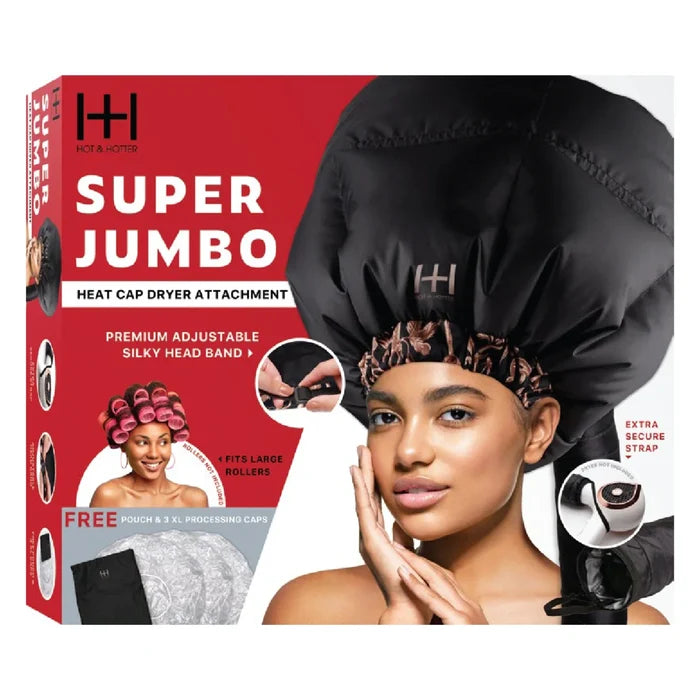 Hot & Hotter Super Jumbo Heat Cap Dryer Attachment, 1 Count, Black