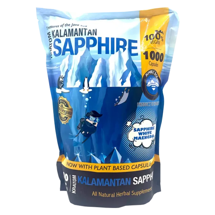 KALAMANTAN SAPPHIRE KRATOM BUMBLE BEE | 1000 CAPSULES
