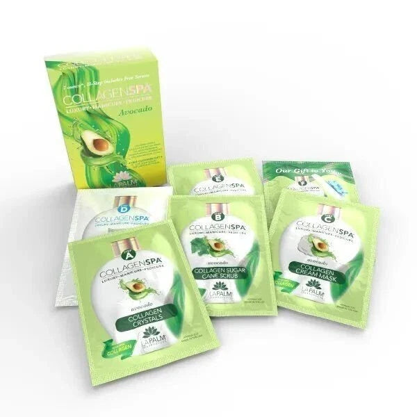 La Palm Collagen Spa Luxury Manicure & Pedicure 10 Step Kit - Avocado