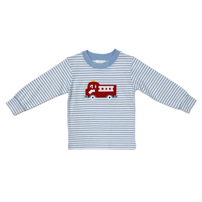 LE Firetruck Applique T Shirt