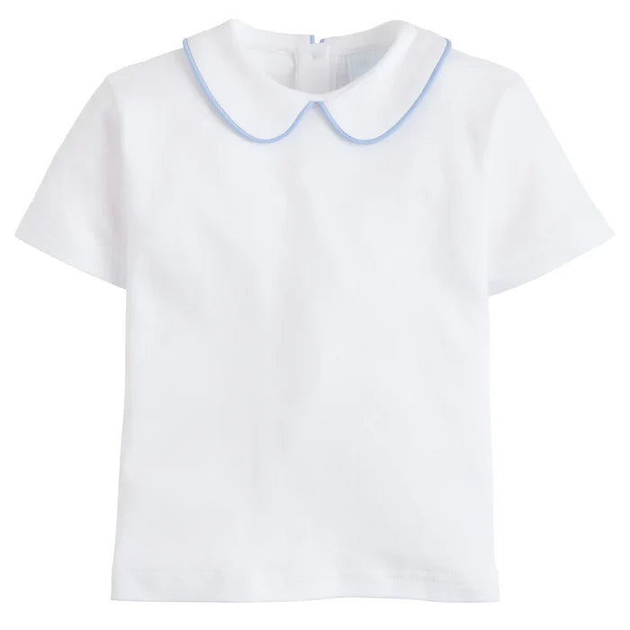 LE Piped Peter Pan Shirt-Lt. Blue
