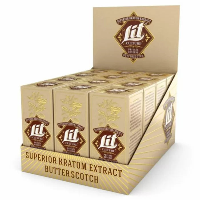 LIT CULTURE | BUTTERSCOTCH | SUPERIOR KRATOM SHOTS | 12 CT