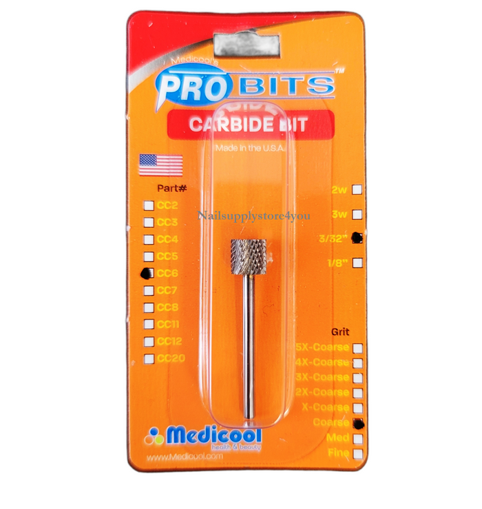 Medicool Professional Carbide Bits 3/32 COARSE Grit - (CC6)