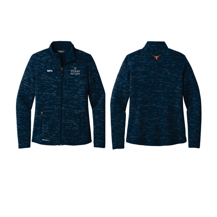 MPA Eddie Bauer Women's Navy Full-Zip Sweater Fleece