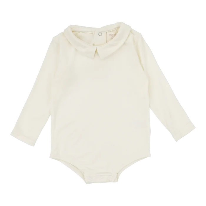 onesie l/s collar - cream