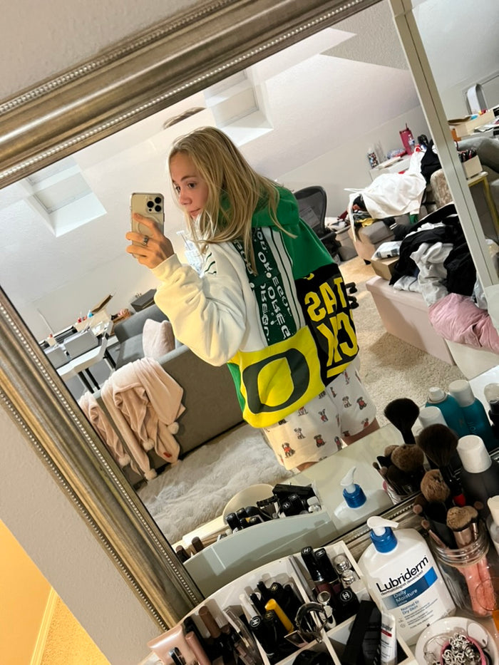 Oregon Ducks Patchwork Hoodie