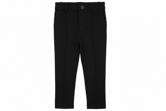 pants husky knit with seam - black