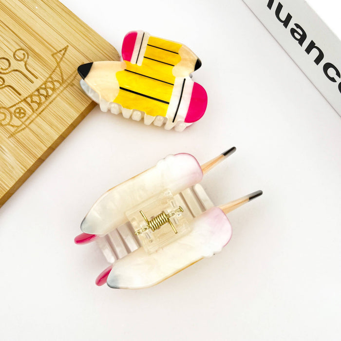 Pencil Claw Clip, Stationery Hair Clip: Small