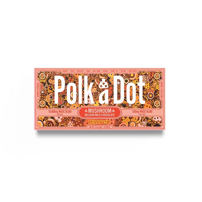 POLKADOT BELGIAN CHOCOLATE AMANITA MUSHROOM BAR