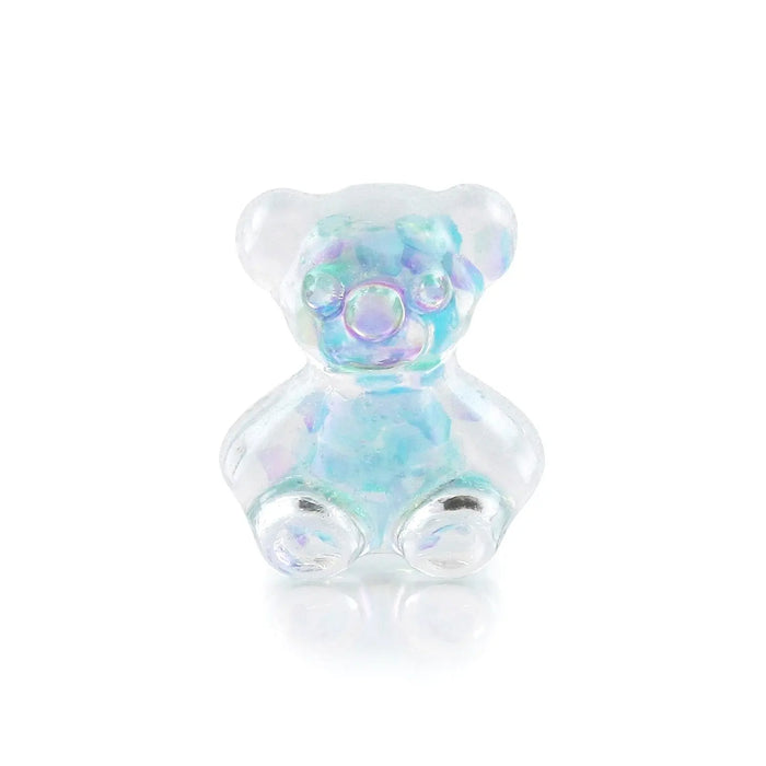 Pot of 5 Charms - Baby Blue Glitter Teddybear Naio Nails