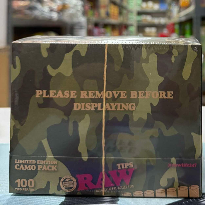 RAW LIMITED EDITION CAMO TIPS TIN | 100 CT