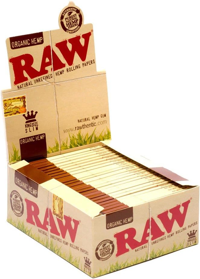 RAW | ORGANIC HEMP PAPERS KING SIZE SLIM | 50PK