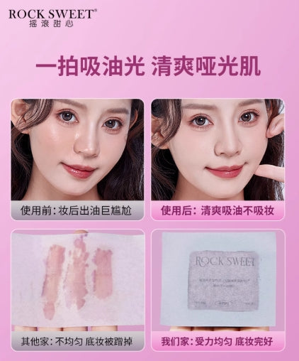 ROCK SWEET Ice-cool And Invisible Oil-Blotting Paper 100pcs - myernk
