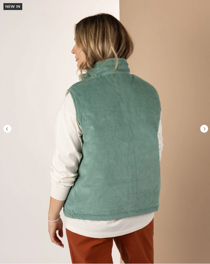 SALTROCK Myka -Womens Reversible Gilet - Blue/Cream