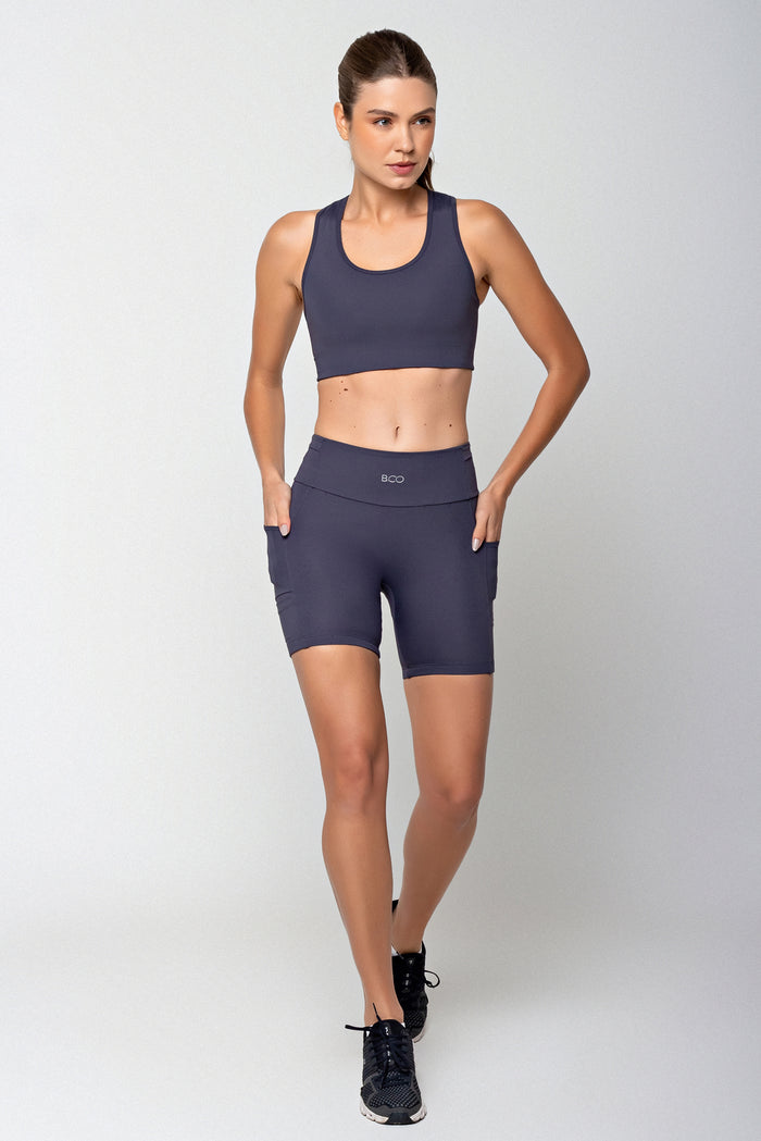 Short Run Pocket Cinza