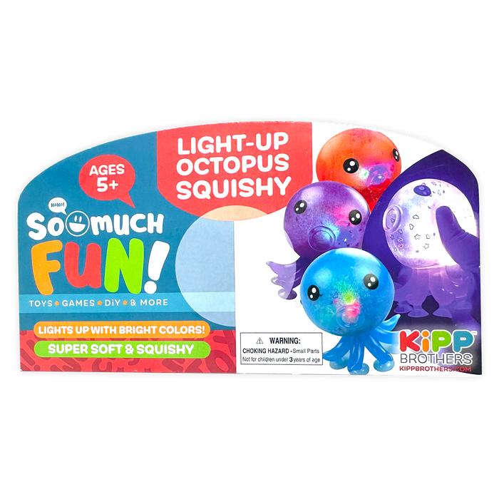So Much Fun! Squishy Light Up Octopus Boxed Toy