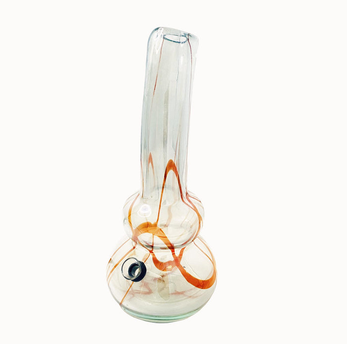 SOFTGLASS 12” WATER PIPE DOUBLE BUBBLED LARGE, VARIOUS COLOR OPTIONS