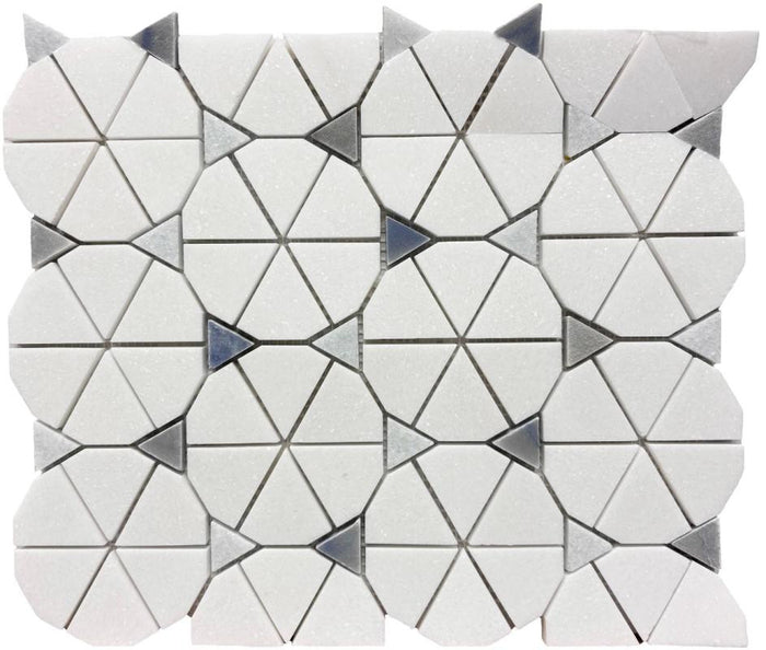 Sol Wheel 12x12 Marble Mosaic Tile
