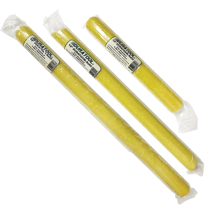 Three yellow rods in clear packaging with labels on a white background