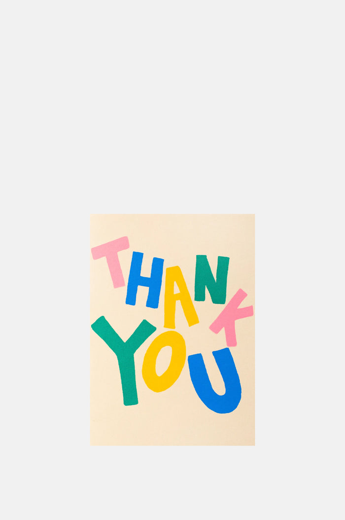 Alphabet Studios Thank You crooked Card.