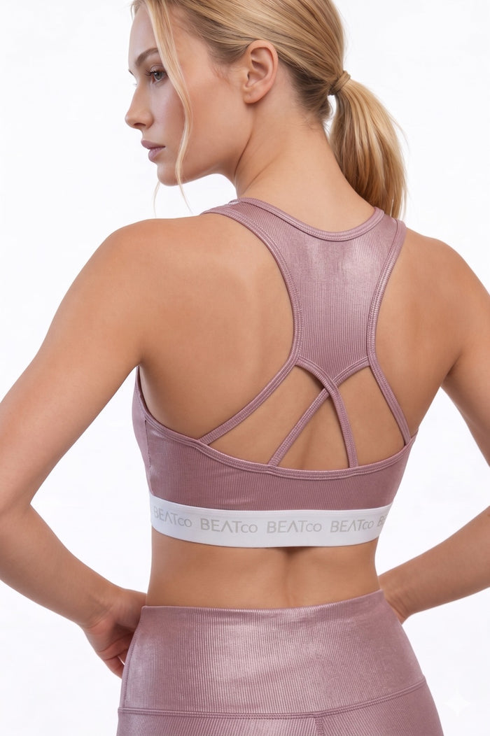 Top Thay Nadador Rosa Acinzentado