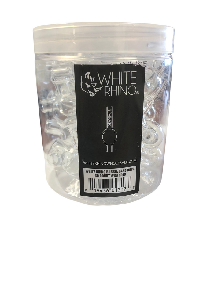 WHITE RHINO | BUBBLE CARB CAPS | 30 COUNT