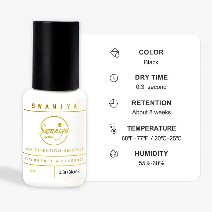 Eyelash Extension Glue 0.3s dry| Swaniya Lashes