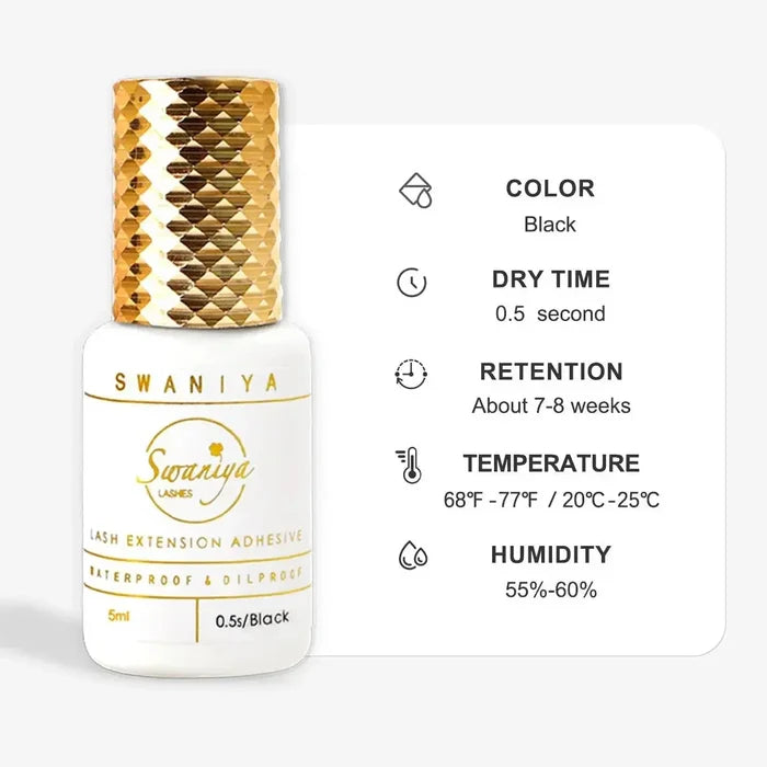 Lash Extensions Glue 0.5s dry| Swaniya Lashes