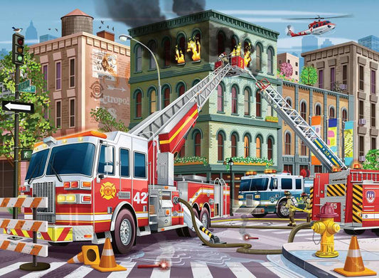 100 XXL Piece Jigsaw Puzzle - Fire Truck Rescue | Ravensburger