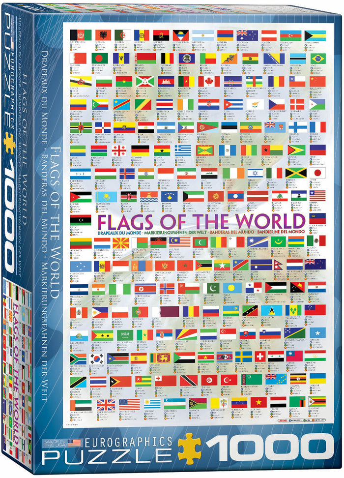 1000 Piece Jigsaw Puzzle - Flags of the World | EUROGRAPHICS