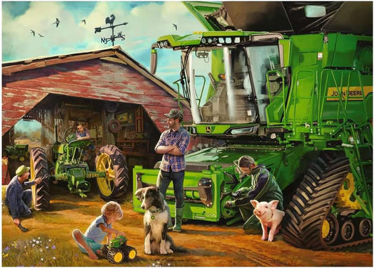 1000 Piece Jigsaw Puzzle - John Deere Then & Now | Ravensburger