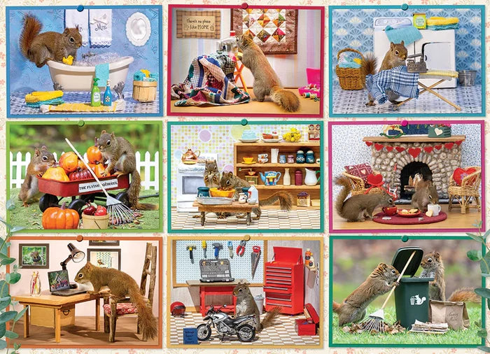 1000 Piece Jigsaw Puzzle - Squirrels at Home | Cobble Hill